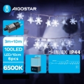 Aigostar - LED Vonkajšia vianočná reťaz 100xLED/8 funkcií 13m IP44 studená biela