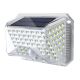 Brilagi - LED Solárne nástenné svietidlo so senzorom WALLIE LED/4W/3,7V 6500K IP64 strieborná