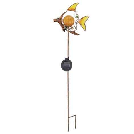 EGLO 47098 - Solárna lampa ryba 1xLED/0,015W bronz