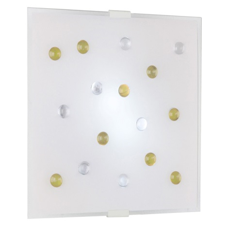 EGLO 87311 - Nástenné stropné svietidlo SANTIAGO 1 2xE14/40W žltá/biela