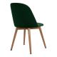 Jedálenská stolička BAKERI 86x48 cm tmavozelená/svetlý dub