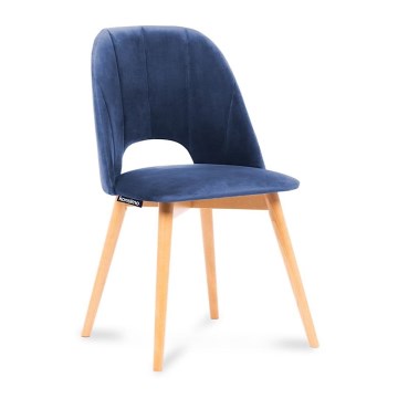Jedálenská stolička TINO 86x48 cm tmavomodrá/svetlý dub