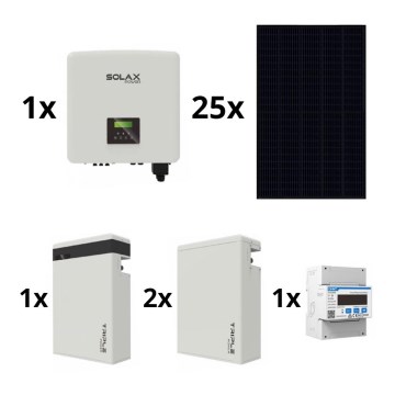 Solárna zostava: SOLAX Power - 10kWp RISEN Full Black + 10kW SOLAX menič 3f + 17,4 kWh batérie