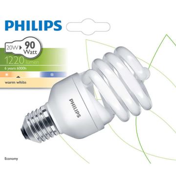 Úsporná žiarovka PHILIPS E27/20W/230V 2700K - ECONOMY TWISTER