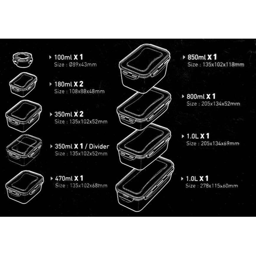 11-dielna sada dóz na potraviny LOCK