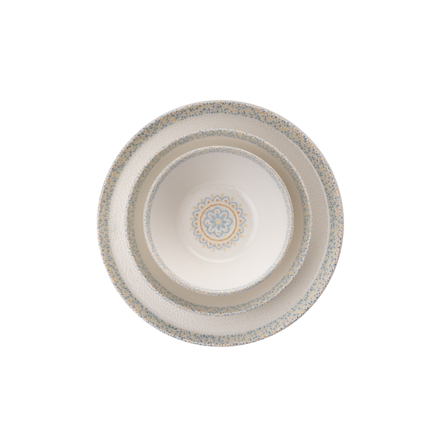 12-dielna jedálenská súprava, biela, porcelán