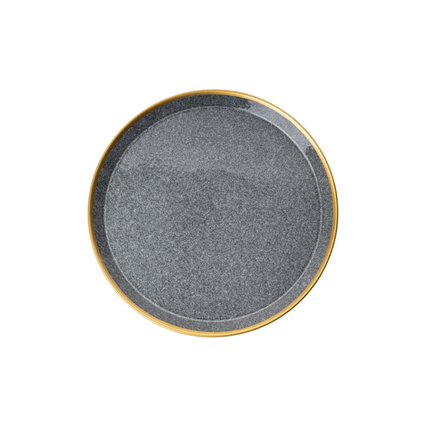 16-dielna jedálenská sada antracit/zlatá/porcelán