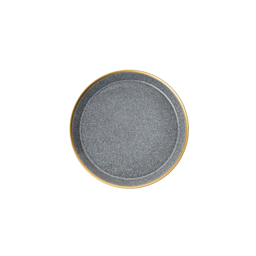 16-dielna jedálenská sada antracit/zlatá/porcelán