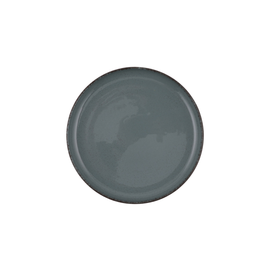 16-dielna jedálenská súprava, sivá/porcelán