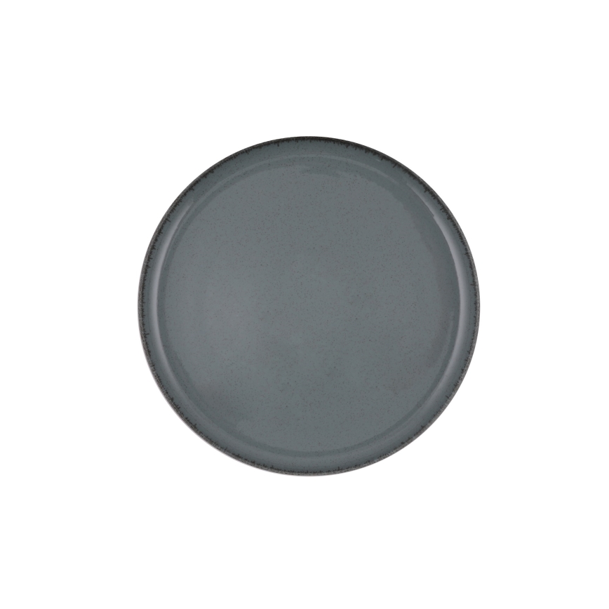 16-dielna jedálenská súprava, sivá/porcelán