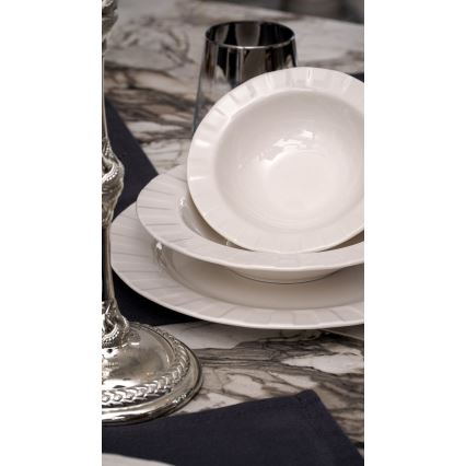 18-dielna jedálenská súprava biela/porcelán