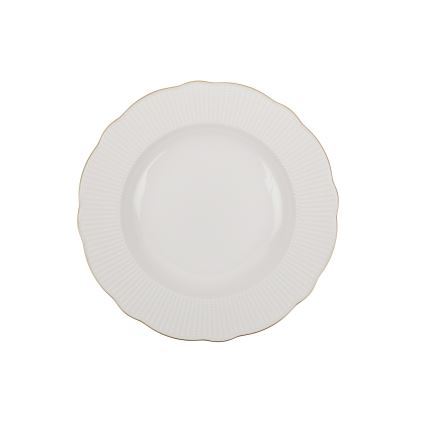 18-dielna jedálenská súprava biela/zlatá/porcelán