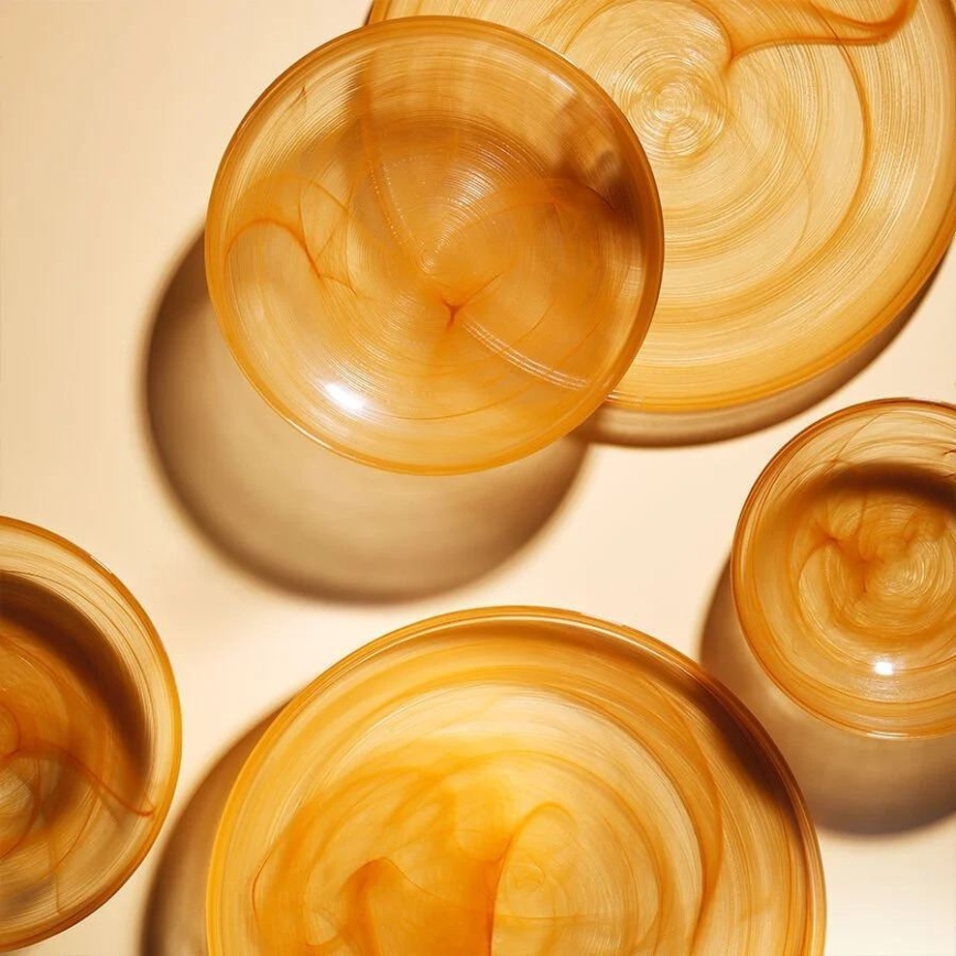 18-dielna jedálenská súprava oranžová/sklo