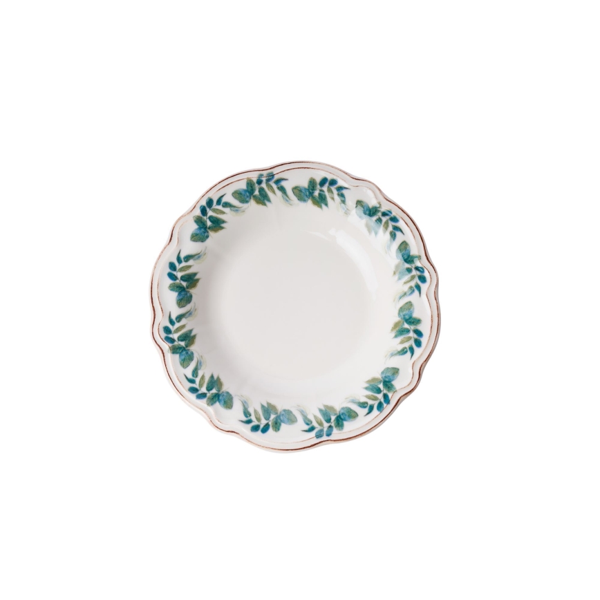 18-dielna pestrofarebná jedálenská súprava z porcelánu