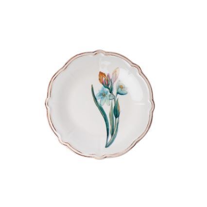 18-dielna pestrofarebná jedálenská súprava z porcelánu