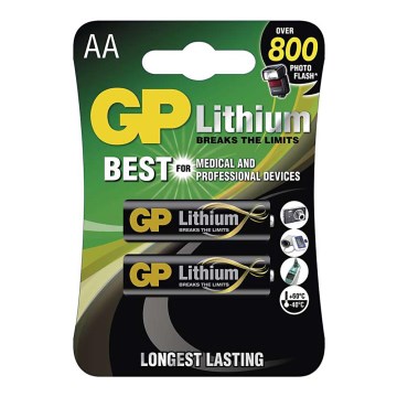 2 ks Lithiová bateria AA GP LITHIUM 1,5V