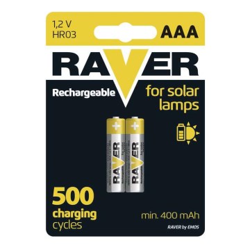 2 ks Nabíjacia batéria AAA RAVER NiMH/1,2V/400 mAh 2 ks Nabíjacia batéria AAA RAVER NiMH/1,2V/400 mAh
