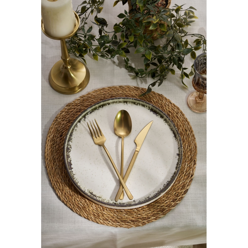 24-dielna jedálenská súprava biela/hnedá/porcelán