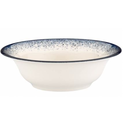 24-dielna jedálenská súprava, biela/modrá, porcelán