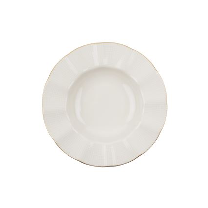 24-dielna jedálenská súprava biela/zlatá/porcelán