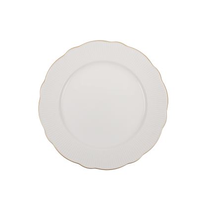 24-dielna jedálenská súprava, biela/zlatá, porcelán