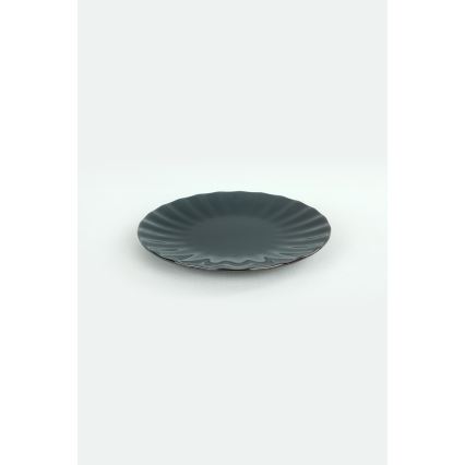 24-dielna jedálenská súprava čierna/kamenina