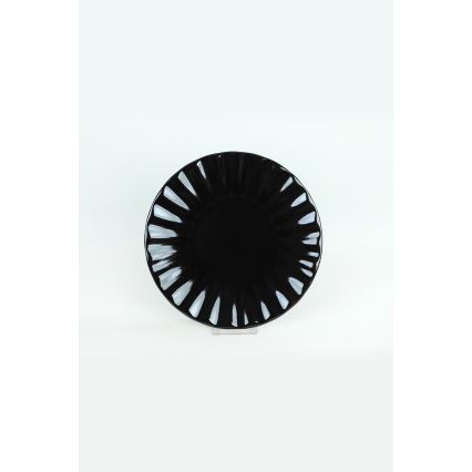 24-dielna jedálenská súprava čierna/kamenina