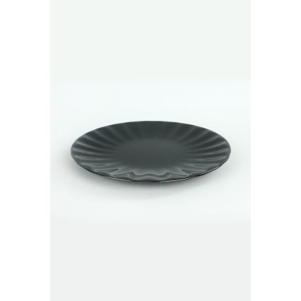 24-dielna jedálenská súprava čierna/kamenina