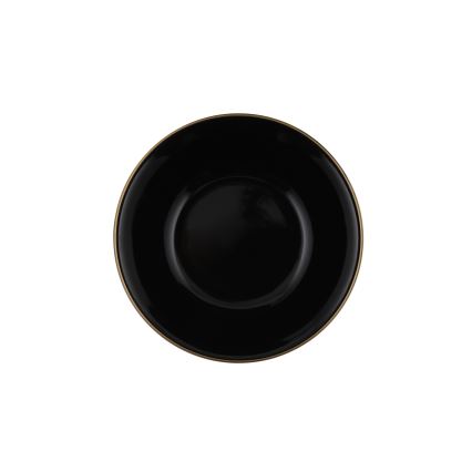 24-dielna jedálenská súprava, čierna/zlatá, kamenina