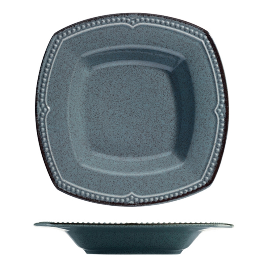 24-dielna jedálenská súprava, modrá/porcelán