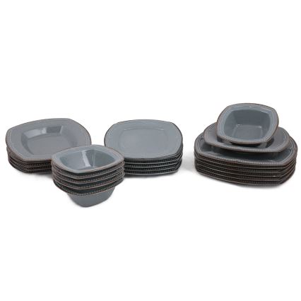 24-dielna jedálenská súprava, modrá/porcelán