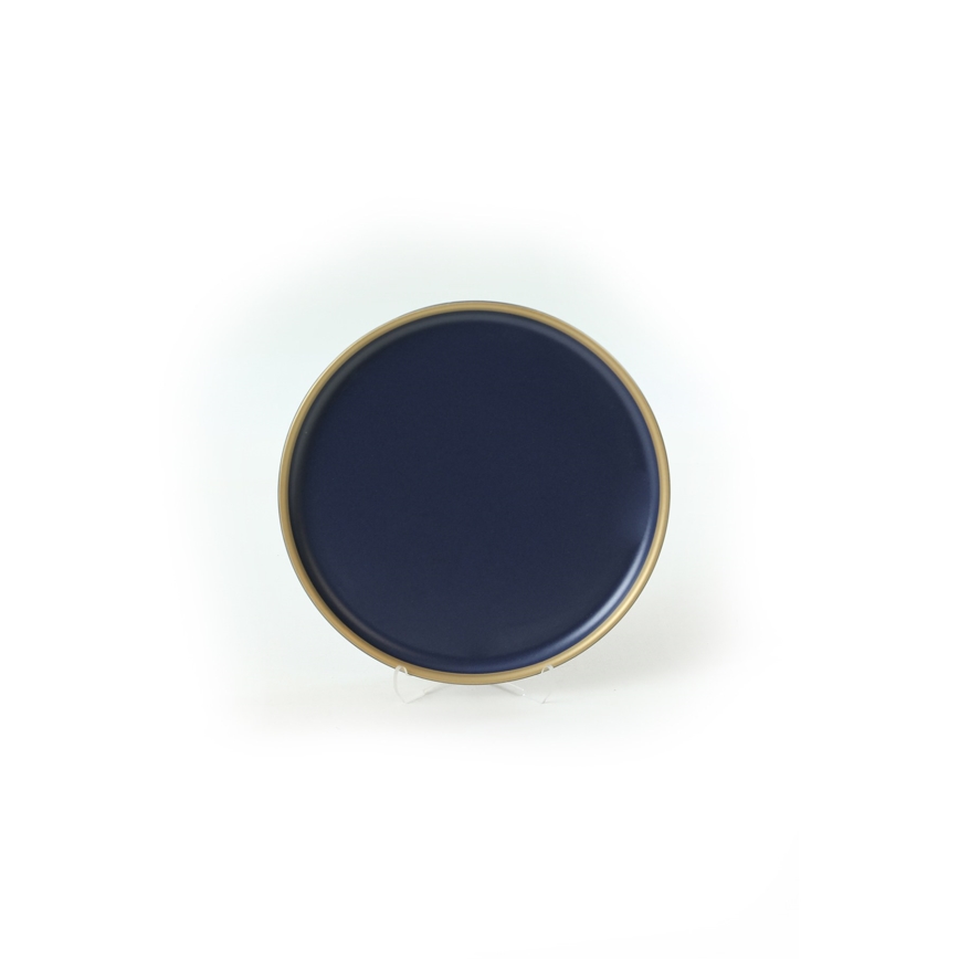 24-dielna jedálenská súprava, modrá/zlatá, keramika