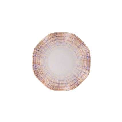 24-dielna jedálenská súprava, oranžová/modrá, porcelán