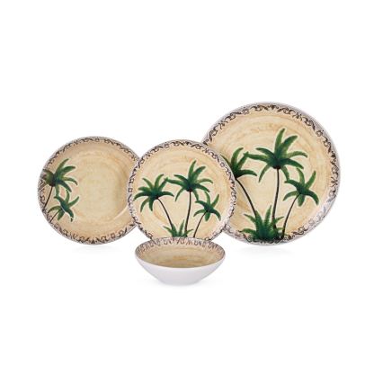 24-dielna jedálenská súprava, pestrofarebná/keramika