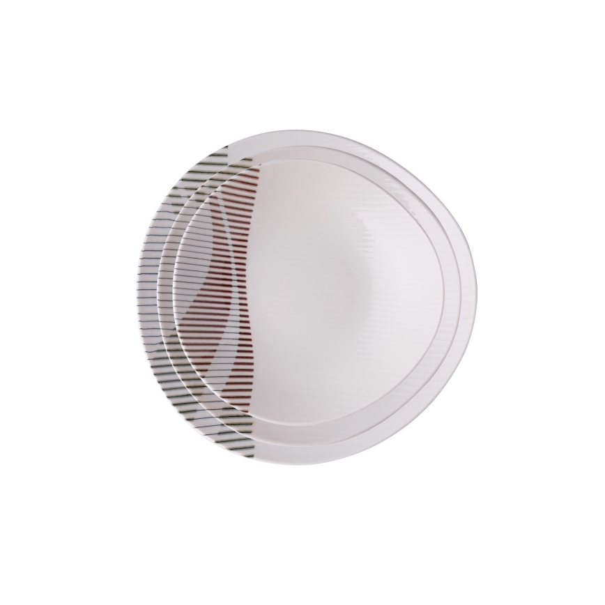 24-dielna jedálenská súprava, pestrofarebná, porcelán