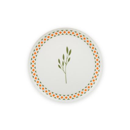 24-dielna pestrofarebná jedálenská súprava z porcelánu