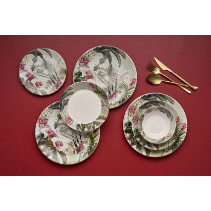 24-dielna pestrofarebná jedálna súprava/keramika