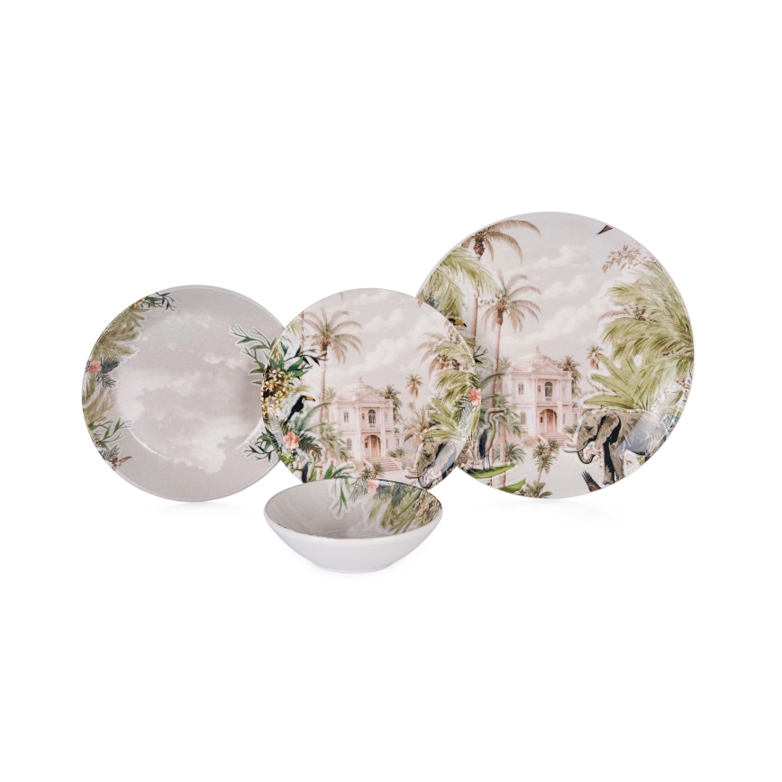 24-dielna pestrofarebná sada riadu/keramika