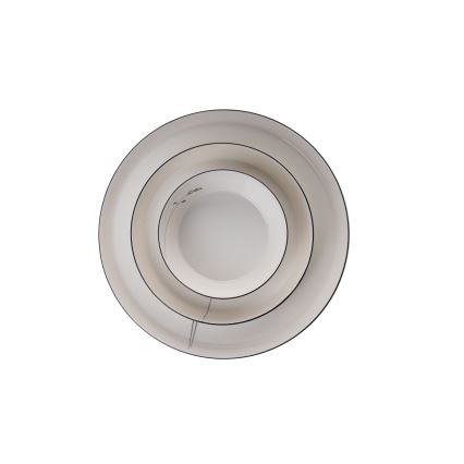 27-dielna jedálenská súprava, biela/čierna, porcelán