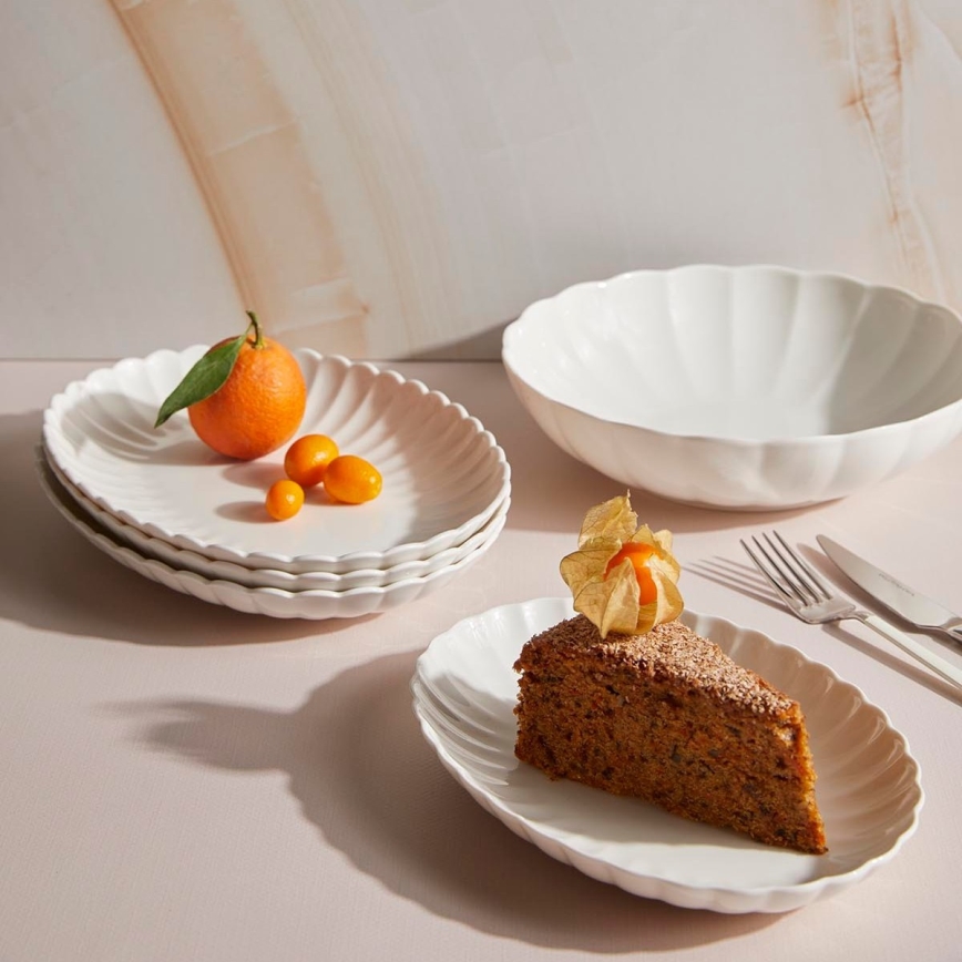 27-dielna jedálenská súprava, biela, porcelán