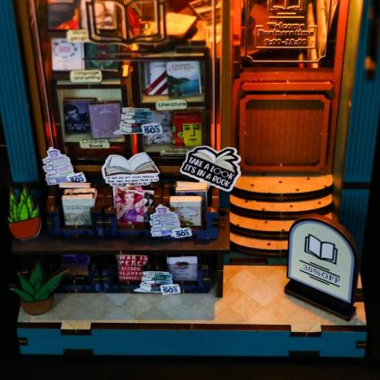 2Kids Toys - 3D skladačka LED Zarážka na knihy Kníhkupectvo duša 2xAAA