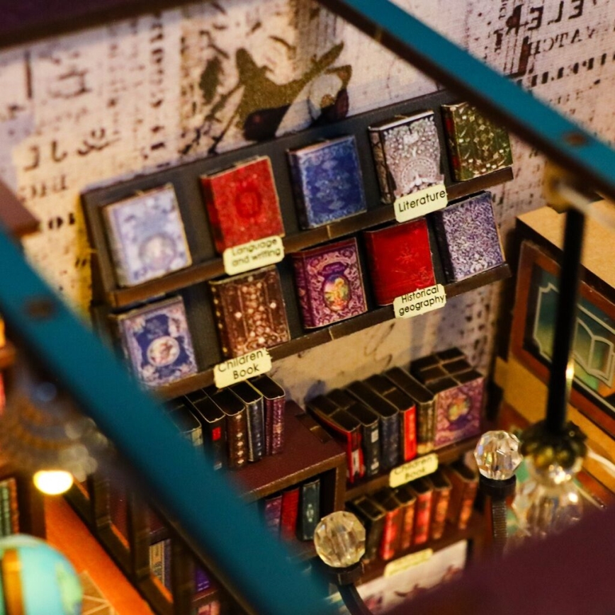 2Kids Toys - 3D skladačka LED Zarážka na knihy Kníhkupectvo duša 2xAAA