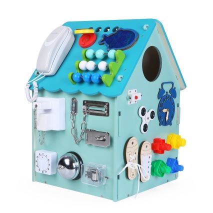 2Kids Toys - Activity board domček modrá