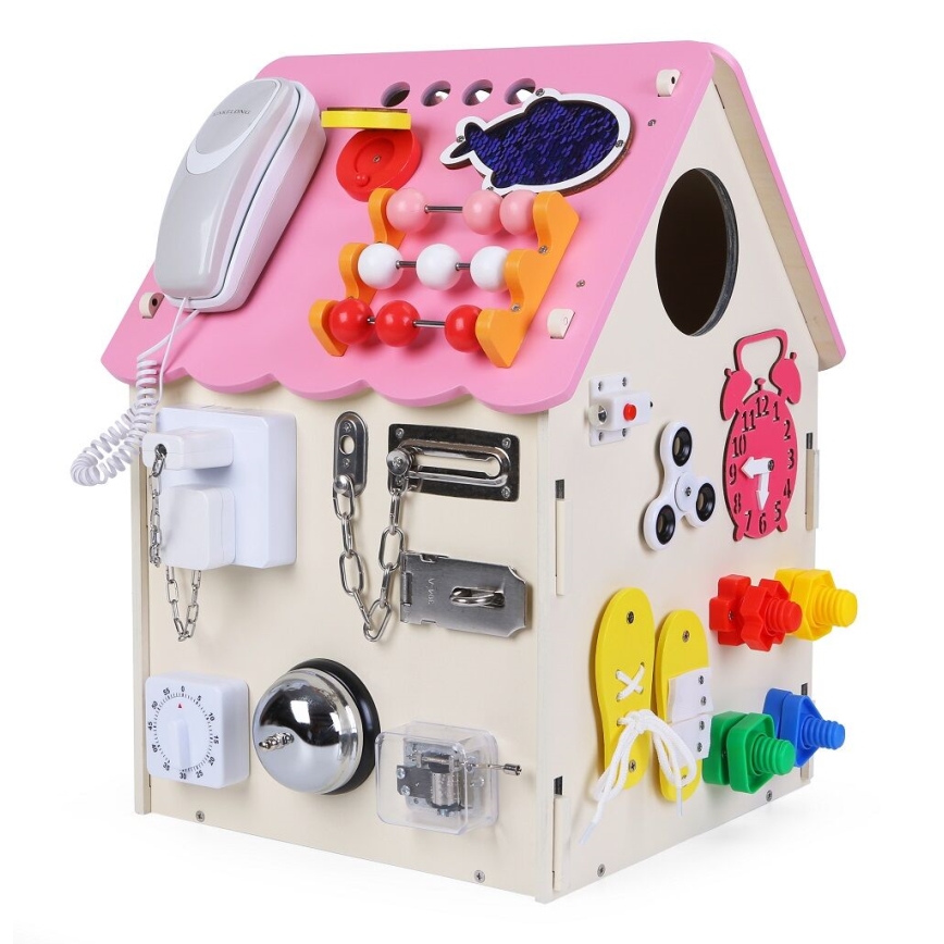 2Kids Toys - Activity board domček ružová