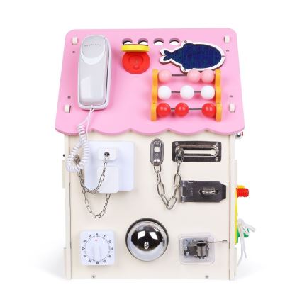 2Kids Toys - Activity board domček ružová
