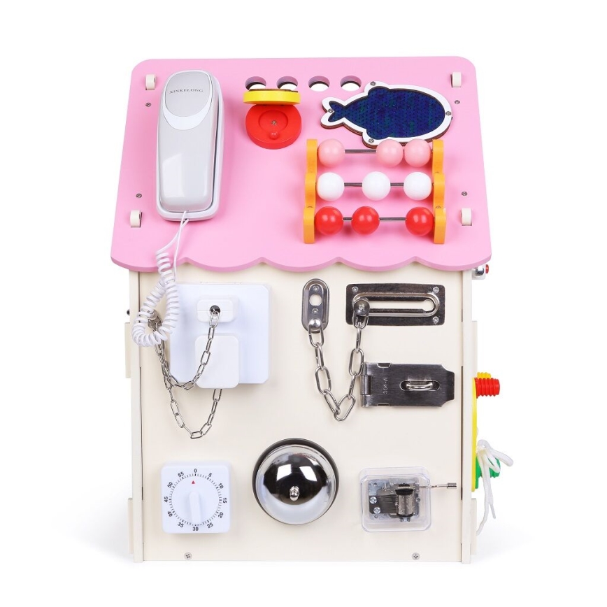 2Kids Toys - Activity board domček ružová