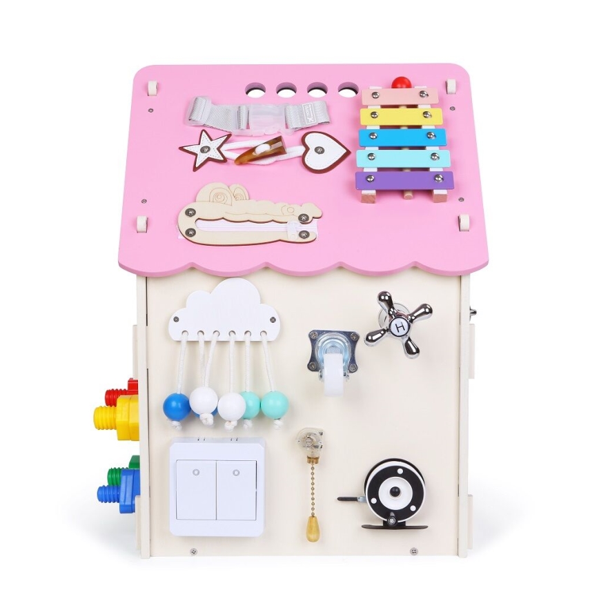 2Kids Toys - Activity board domček ružová