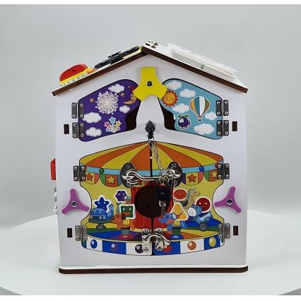 2Kids Toys - Aktivitná tabuľa Domček biela