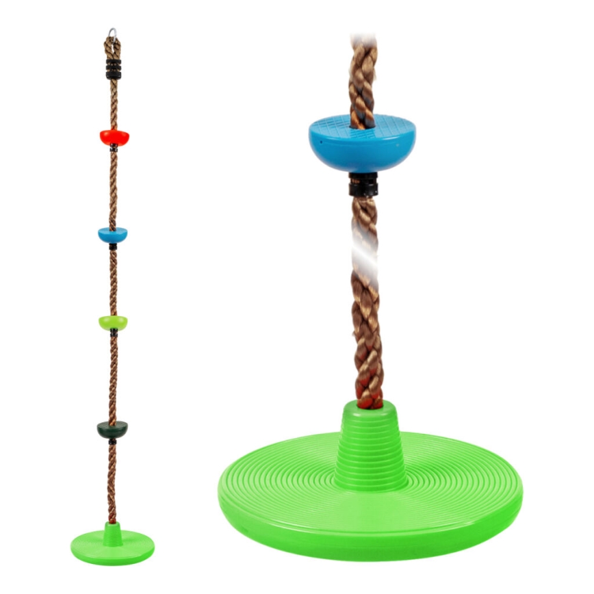 2Kids Toys - Detské šplhacie lano s diskami mix farieb