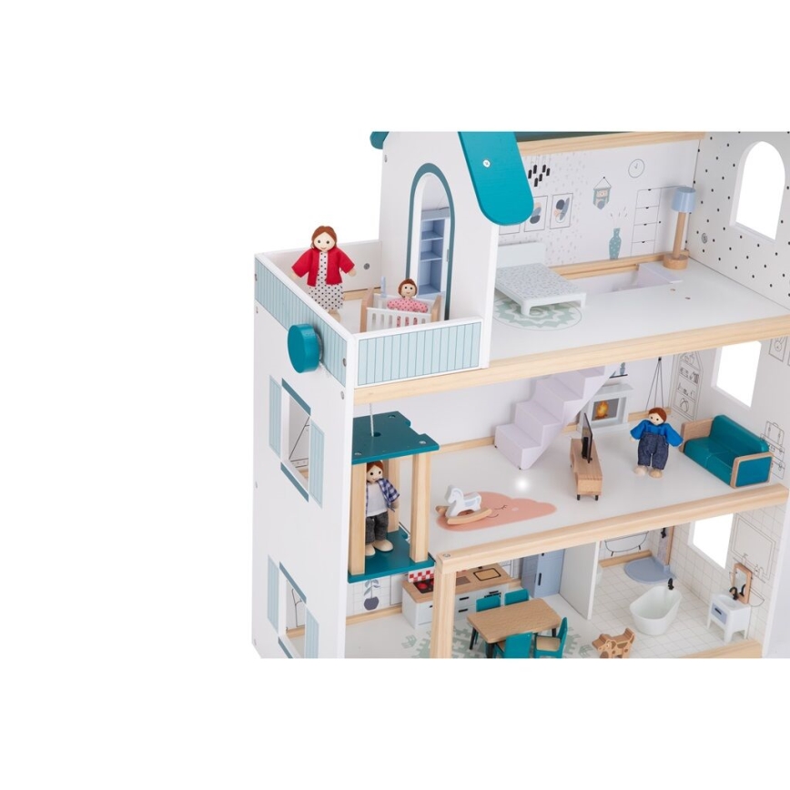 2Kids Toys - Drevený domček pre bábiky Barbora